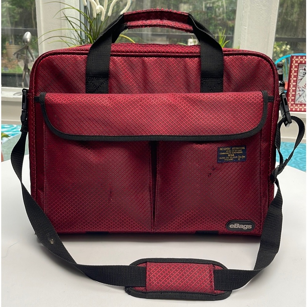 Ebags Maroon Laptop Crossbody Bag